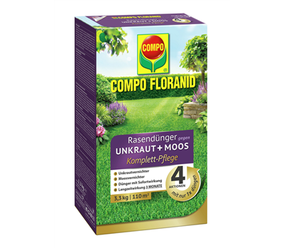 Compo FLORANID Rasendünger gegen Unkraut+Moos Komplettpflege 