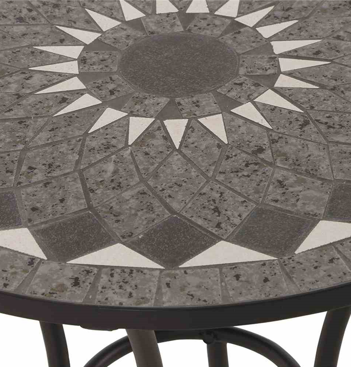 Siena Garden Stahl/Keramik Mosaik Gartentisch Como Ø60x71cm