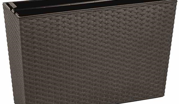 Siena Garden Pflanzkasten Segfe, eckig, 56x19x36,5 cm Rattanoptik in graphit Kunststoff 