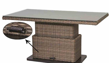 Siena Garden Loungetisch Teramo, 130x75 cm anthrazit