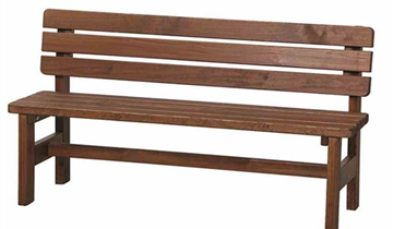 Bank Tessin 150 cm, braun Massivholz 