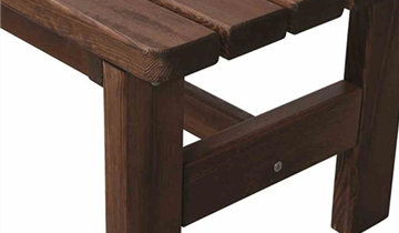 Bank Tessin 150 cm, braun Massivholz 