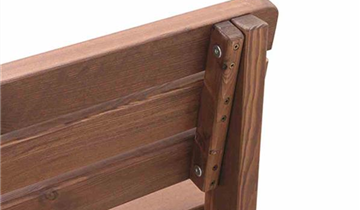 Bank Tessin 150 cm, braun Massivholz 