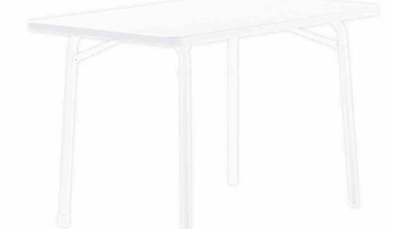 Sieger Gartentisch klappbar 115 x 70 cm weiß Stahl