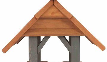 Siena Garden Vogelfutterhaus, 44x34x37 cm, hellbraun und braun Fichtenholz