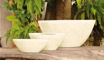 fleur ami POLYSTONE BOAT Pflanzgefäß