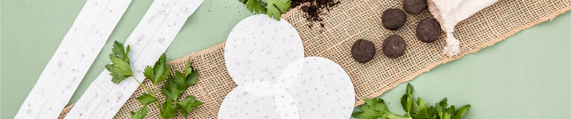 Aussaat - Saatbänder, Saatscheiben und Seedbombs Aussaat - Saatbänder, Saatscheiben und Seedbombs