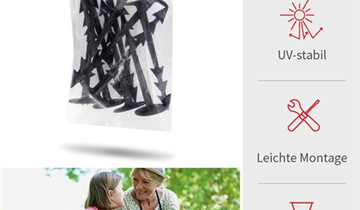 Erdanker Bodenanker für Bodenvlies 12 cm 20 Stück