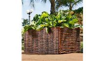 Hochbeet Weide mit Pflanztasche 100 x 40 x 40cm 