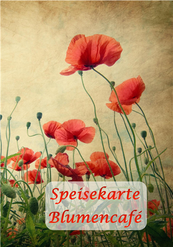 Speisekarte Café