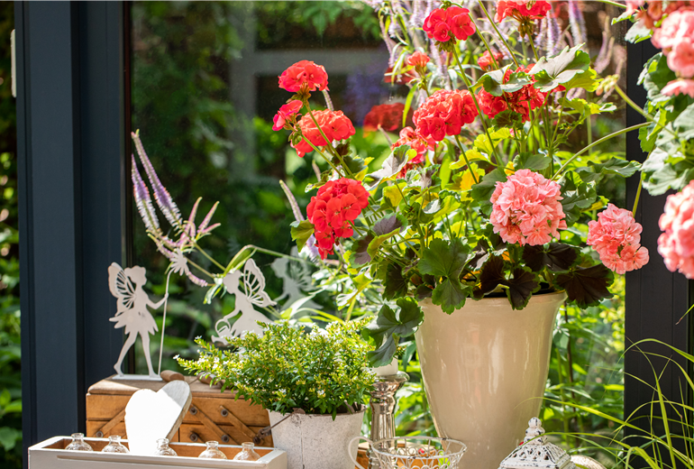 Gartentischdekoration