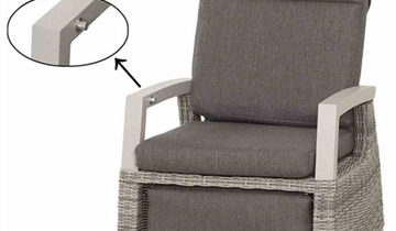 Siena Garden Corido Relax Loungesessel inkl. Kissen Aluminium/Geflecht 