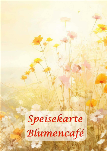 Speisekarte Café